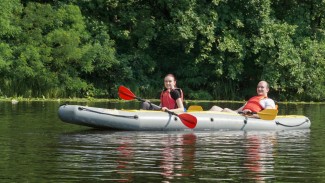 Сплав на байдарках по Жуковому острову в Киеве