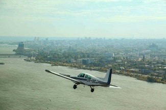 Полет над Днепром на 4-х местном самолете Грумман