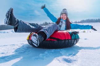Катание на тюбах возле Львова
