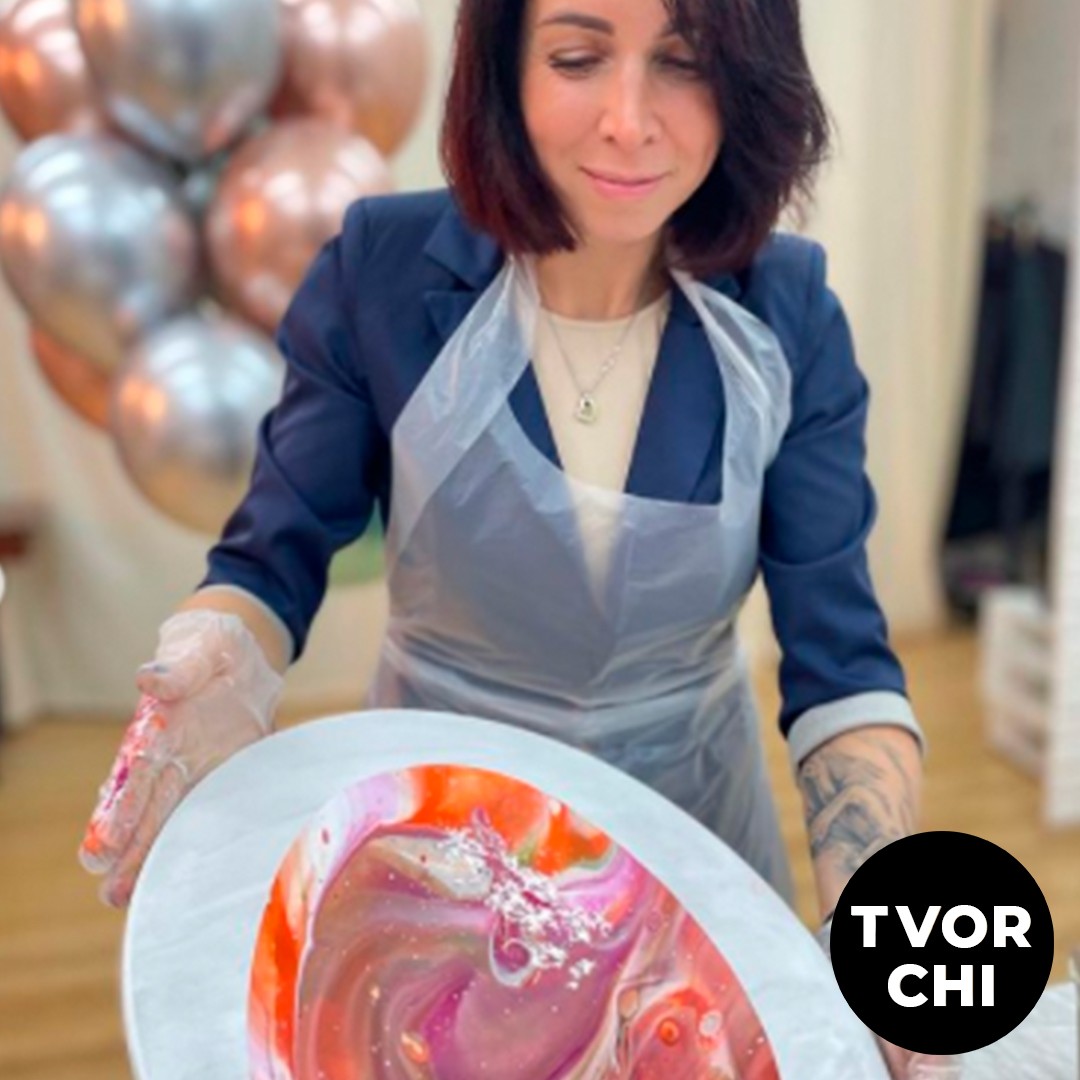 Мастер-класс Fluid Art в Киеве - фото 4