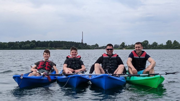 Прогулка на каяках на Голубых озерах