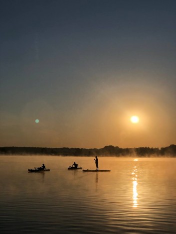Прогулка на сап-бордах на Голубых озерах