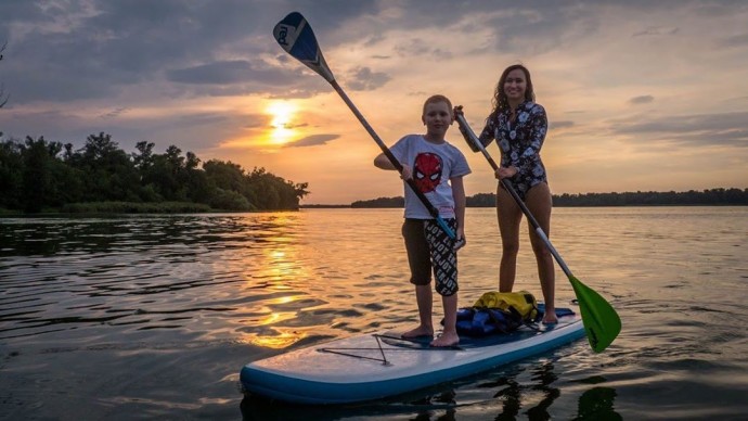 Прогулка на Sup board, прокат Сап в Днепре