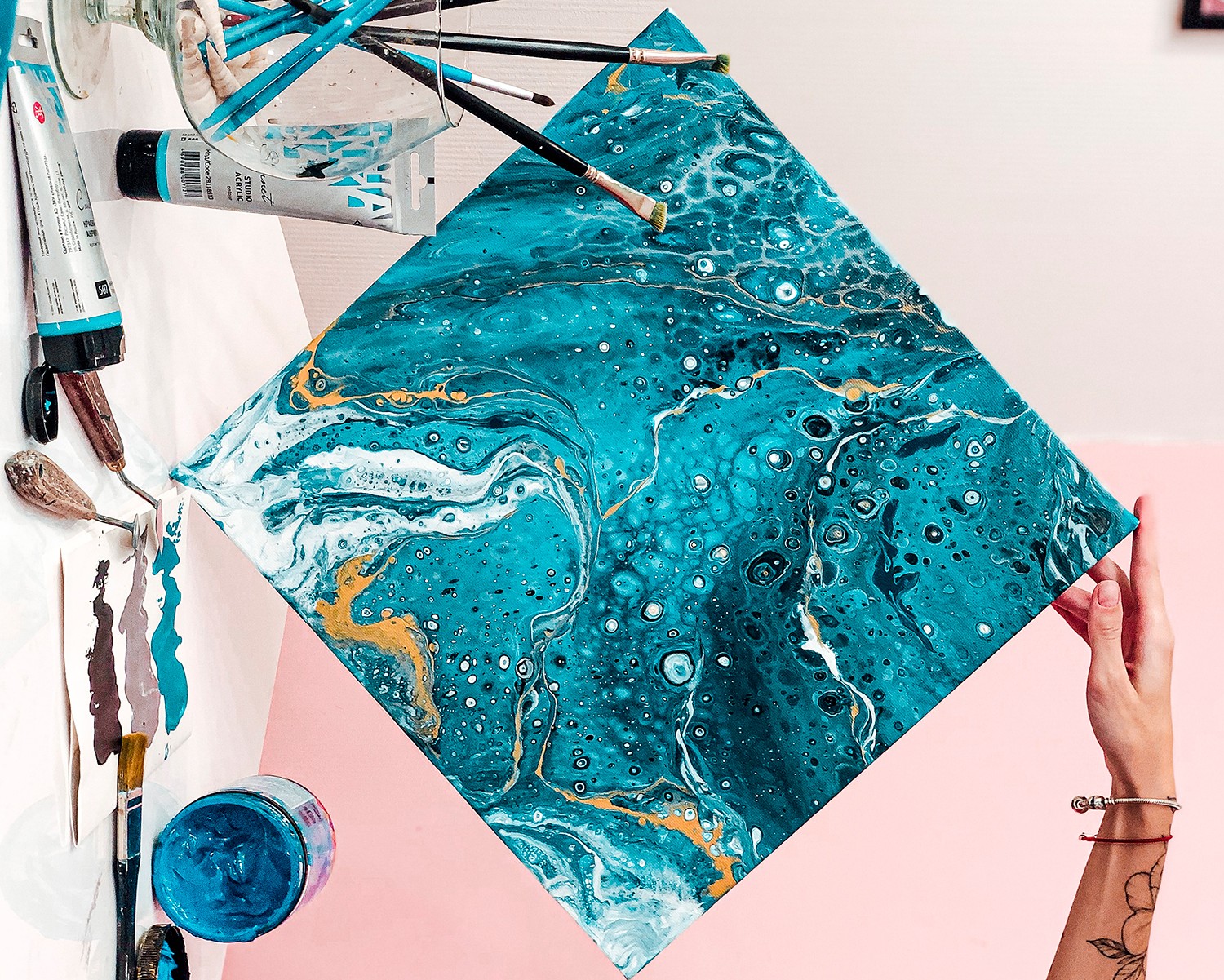 Абстрактний живопис Fluid Art - фото 1