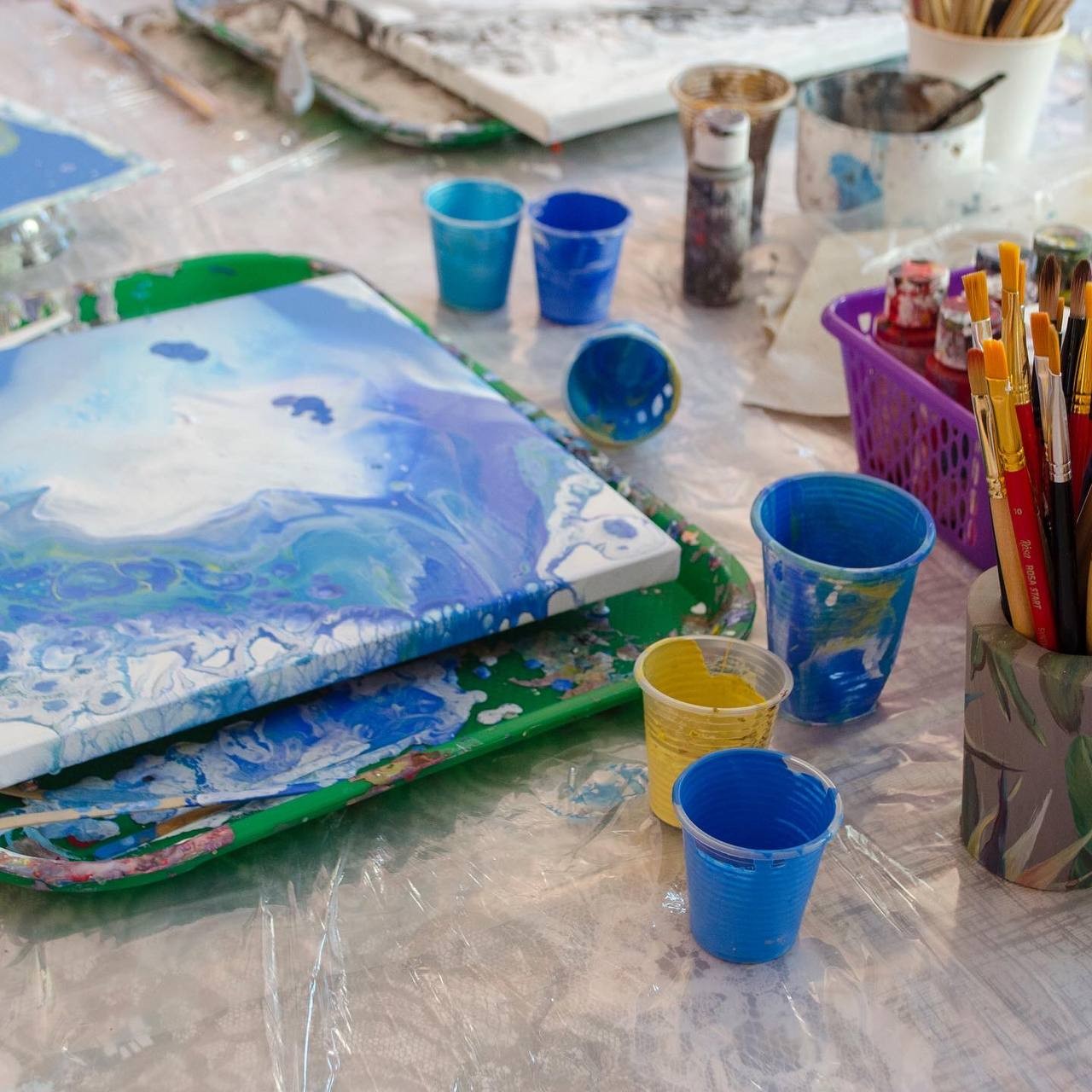 Мастер-класс Fluid Art во Львове - фото 4