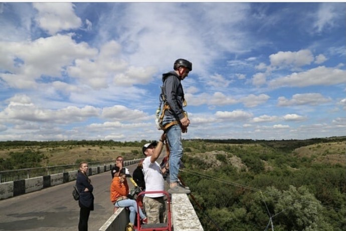 Роупджампинг с моста в Николаеве