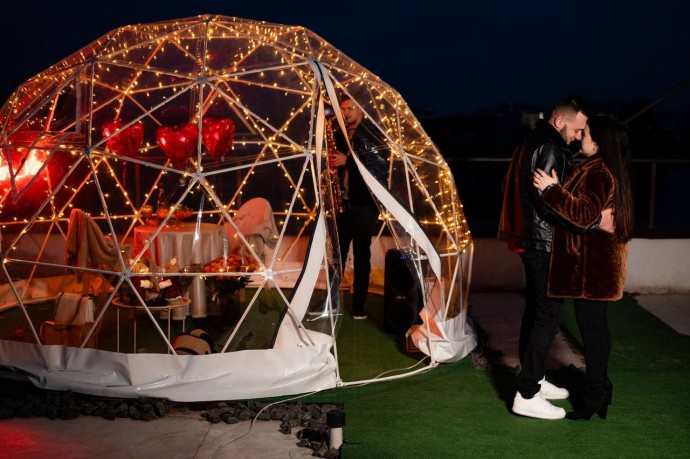 Свидание на крыше под куполом в Виннице