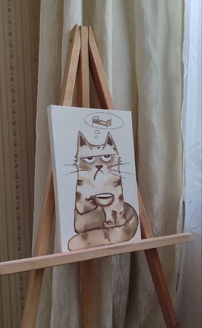 Мастер класс по рисованию кофе на холсте в Каменском