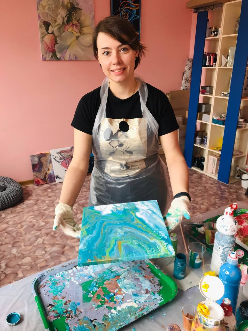Мастер-класс Fluid Art во Львове - фото 7