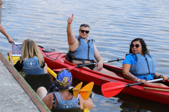 Квест на байдарках, тир - 